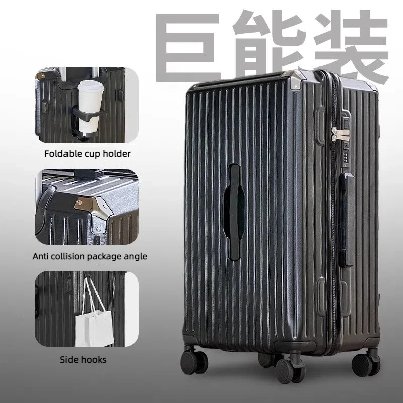 Bagage 20 pouces | Porte-gobelet/valise multifonctionnelle étanche, transport à main, grande capacité, roue universelle, valise Simple