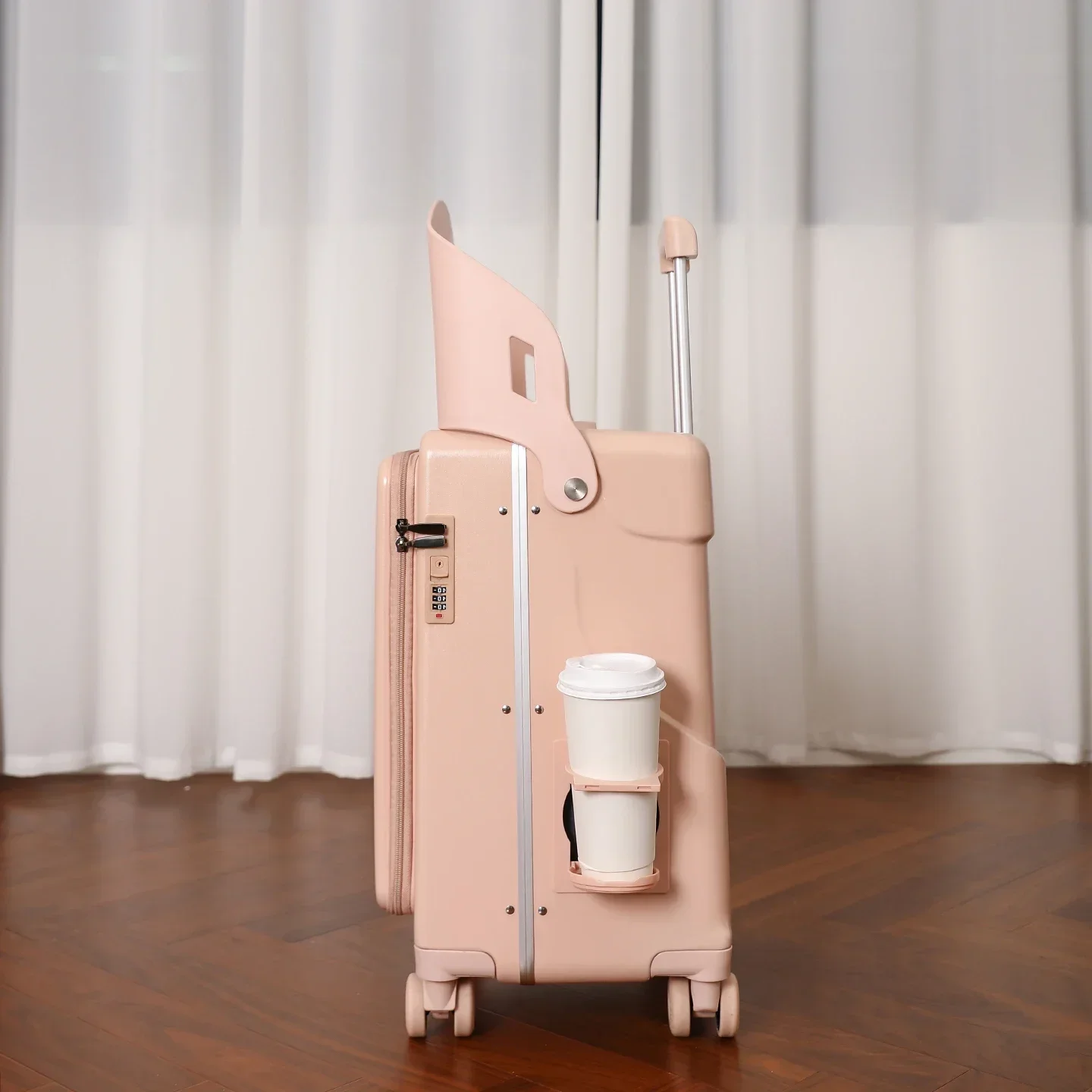bagage maman pour promenades avec les enfants, valise trolley parent enfant de type poussoir, bagage pour enfants montable, valise à main de 20 pouces