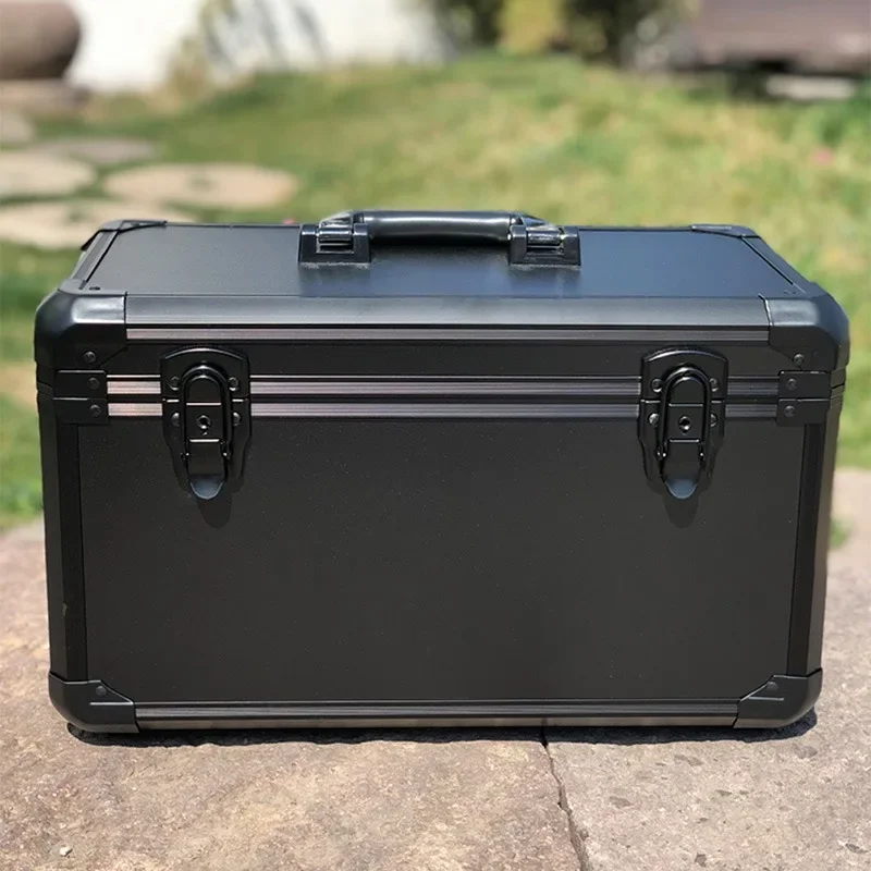 valise de rangement en aluminium, grand étui rigide, boîte de rangement d'outils, boîte à outils multifonctionnelle, étanche, sûre et portable pour mécanicien de voiture
