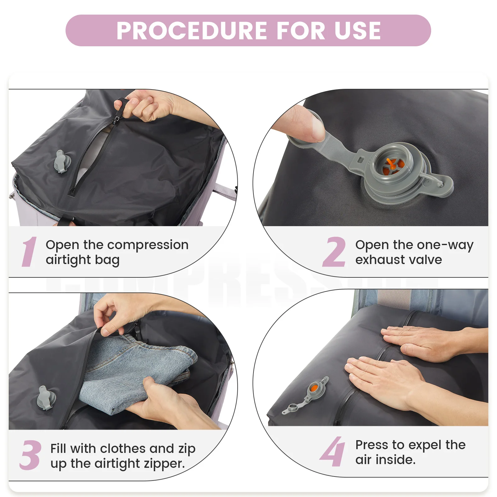 easyjet 45x36x20 sac à dos de voyage sous vide avec pompe sac à dos pour ordinateur portable cabine d'avion airbag de compression sous vide, bagage de cabine pour femmes
