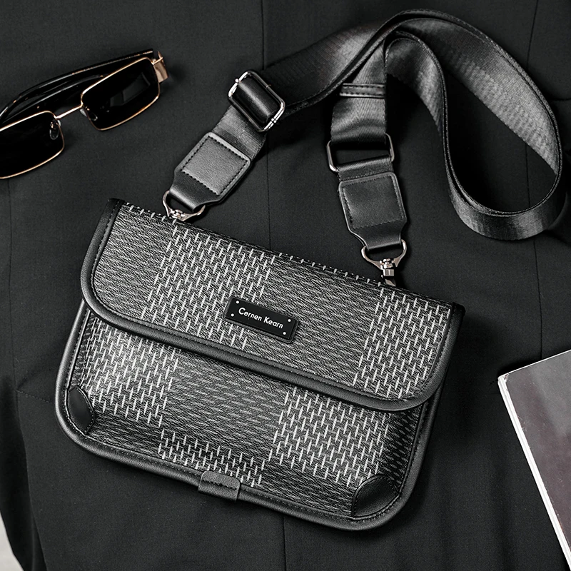 homme de luxe enveloppe pochette sac à main décontracté épaule sacs à bandoulière cool rue garçons haute qualité cartables marque de mode bolsas