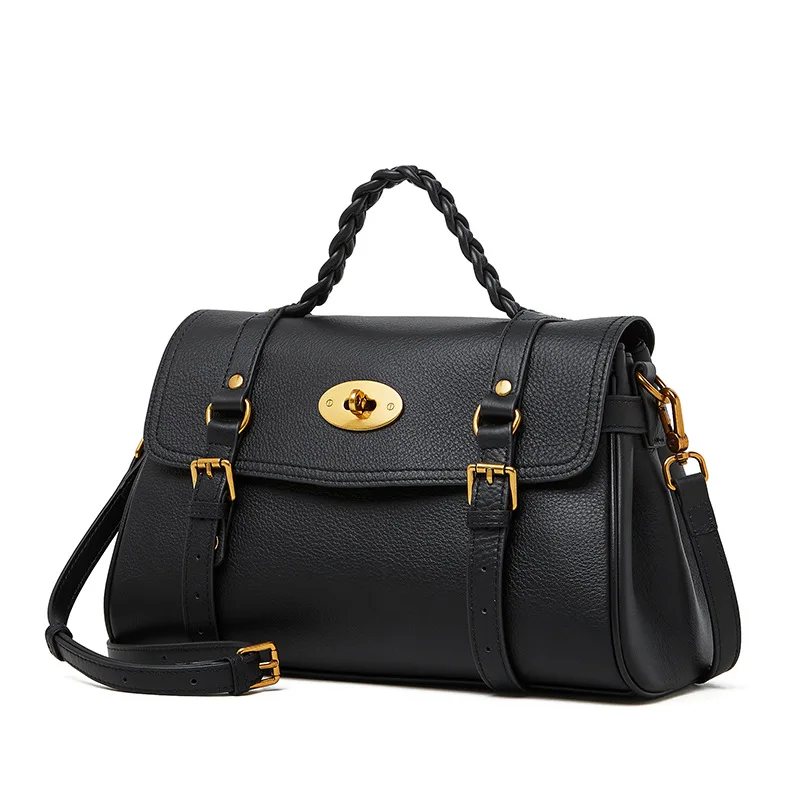 sac à main de luxe en cuir véritable pour femmes, sac à bandoulière de bonne qualité en cuir de vache, sacs à bandoulière boston, nouvelle collection