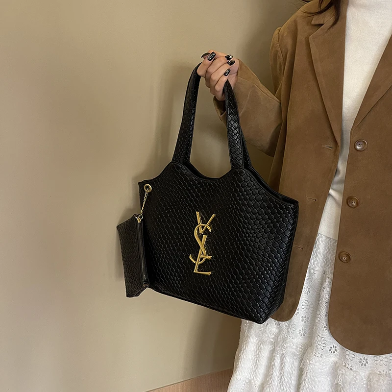 Sac à bandoulière en cuir pour femmes, fourre-tout classique élégant, sac à main de luxe de styliste à la mode pour un usage quotidien