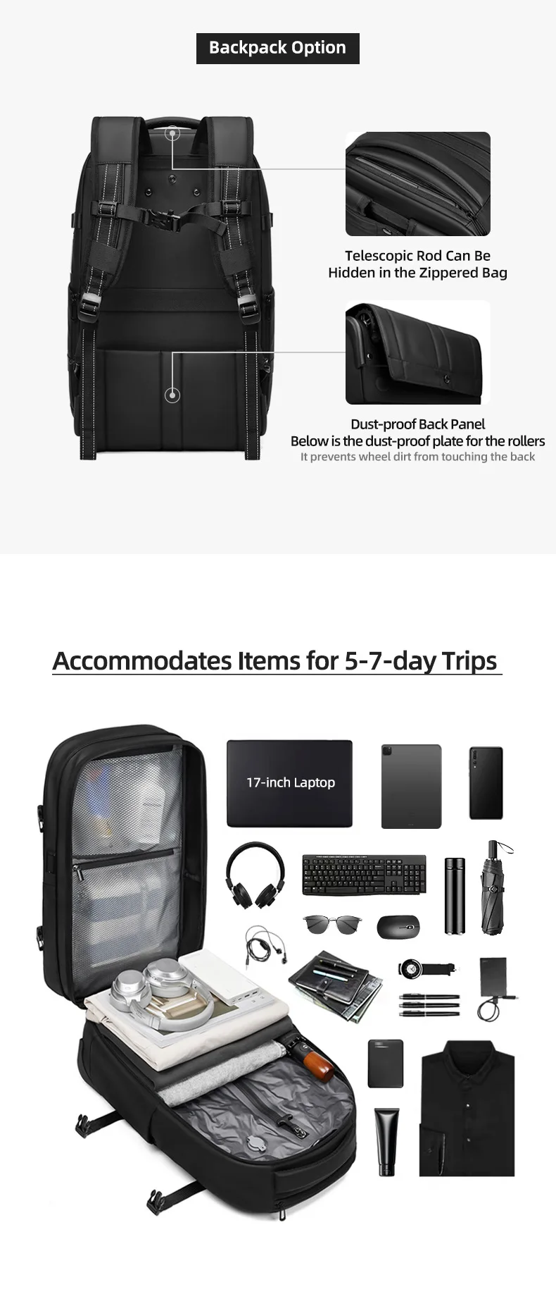 valise à bagages durable à compression sous vide, grande capacité, roues pour femmes et hommes, cabine de transport, voyage d'embarquement, 2025