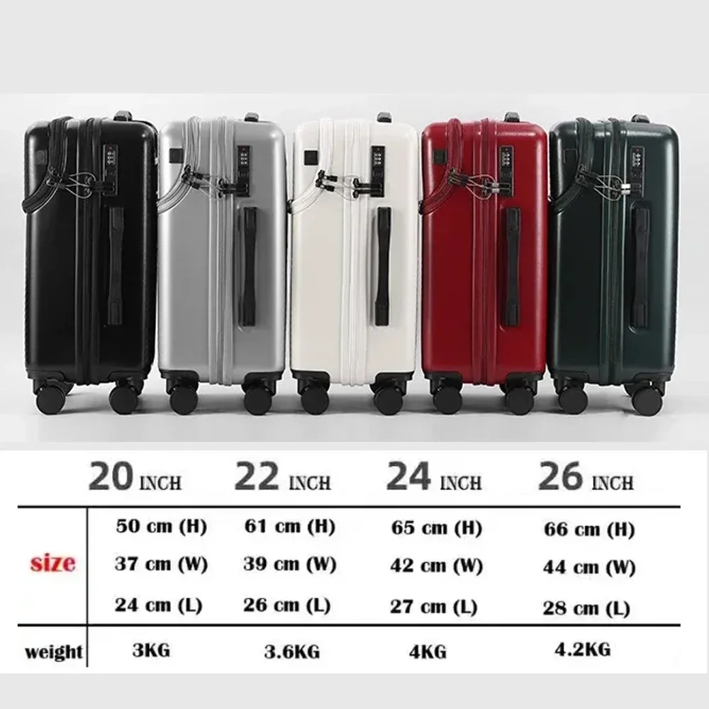 bunnyfly valise bagages valise d'affaires élégante avec porte gobelet compacte 20 pouces légère bagage à main