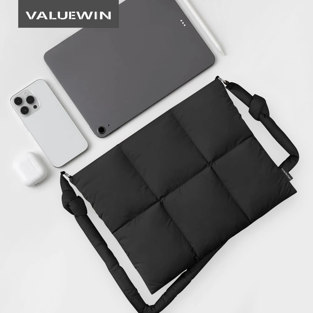sac à bandoulière souple pour ordinateur portable 13 13.6 15 16 pouces, étui pour macbook hp dell huawei, sacoche pour ordinateur de plus grande capacité