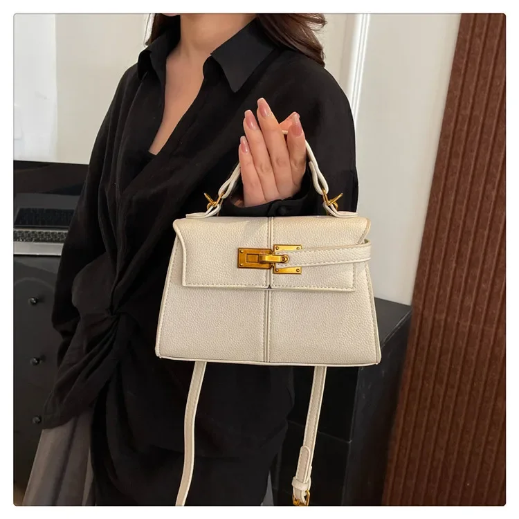sac à main trapézoïdal kelly pour femmes, sac à bandoulière à la mode en cuir pu compartiment interne, nouvelle collection 2025