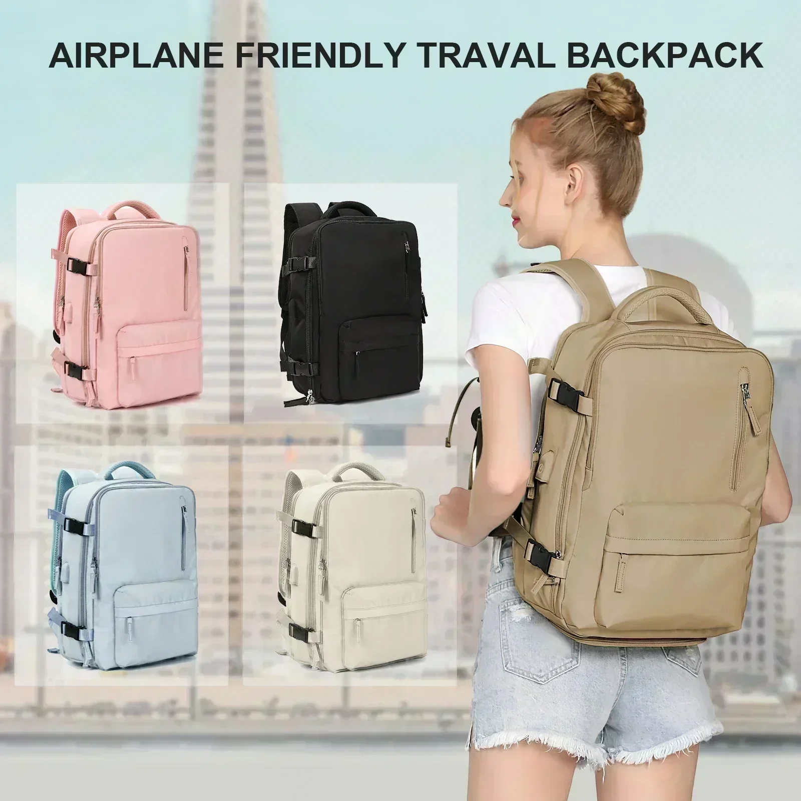 Sac à dos 40x30x20 avion, sac à dos de bagage à main de cabine, sac à dos pour ordinateur portable pour voyage en avion, sac à dos d'école