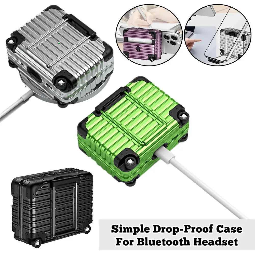 Valise individuelle à la mode pour Airpods 4 3 2 Pro, étui de protection pour bagages tendance pour Airpods1/2/pro2, étui pour écouteurs anti-chute ﻿