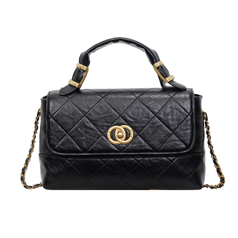 Sac à bandoulière matelassé Chic 2025 pour femmes, petit sac carré élégant, sac d'inspiration vintage à la mode pour le travail et le week-end 