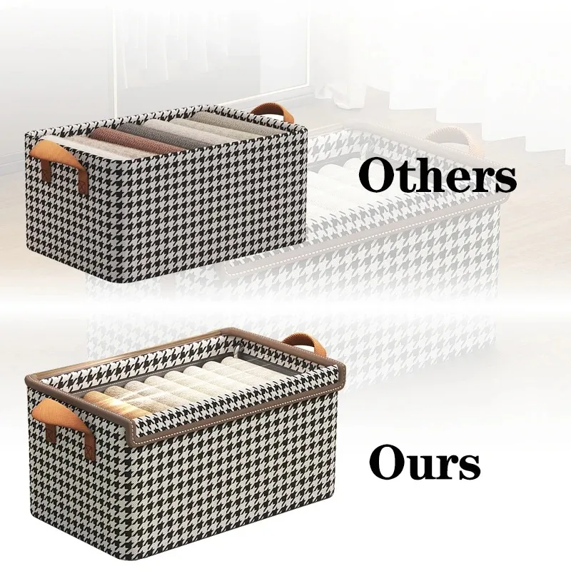 organisateur de valise sans couvercle, panier de rangement pliable avec poignée, boîte de rangement de bureau pour chambre à coucher, dortoir, 1 pièce
