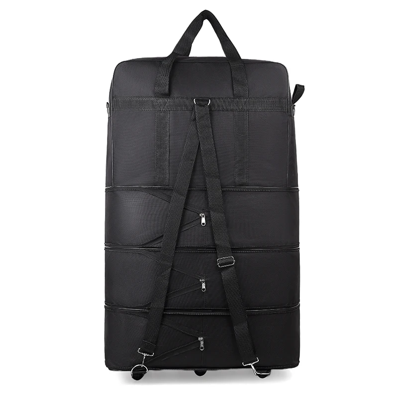 sac à bagages avec roulettes extensible pliant oxford chariot valise unisexe sac de transport week end voyage avion sac de rangement de bagages
