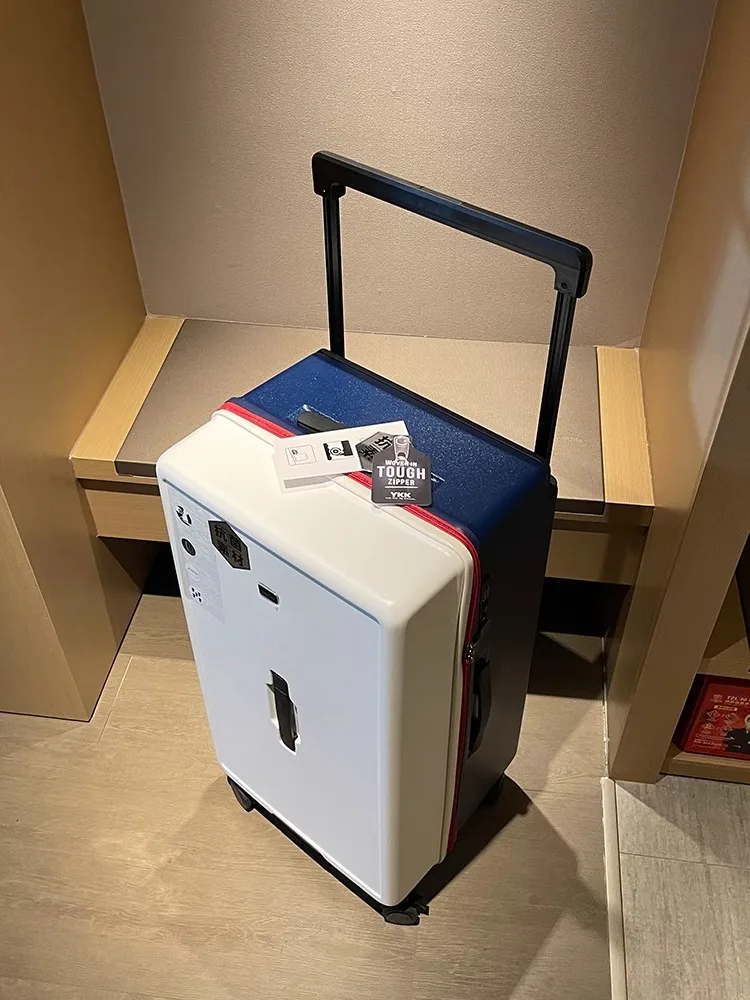 Valise à cinq roues avec roues rotatives de frein, grande capacité, large poignée, valise à roulettes, VPN, version verde PC, 22 ", 28/36"