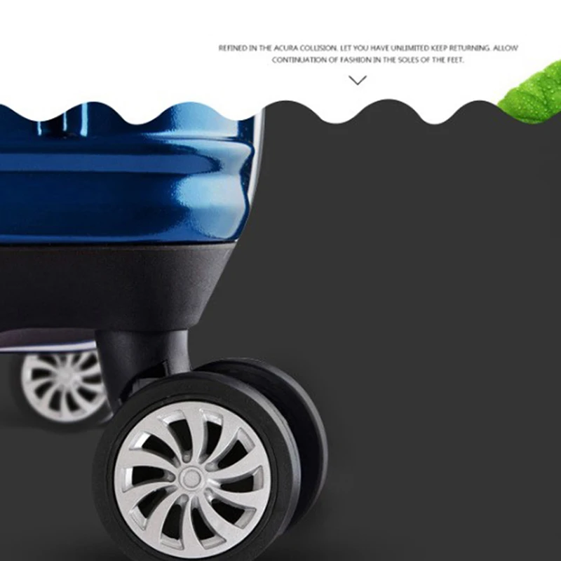 roue en caoutchouc résistante à 360 ° pour valise et bagage, outils universels pour chariot, 4 pièces