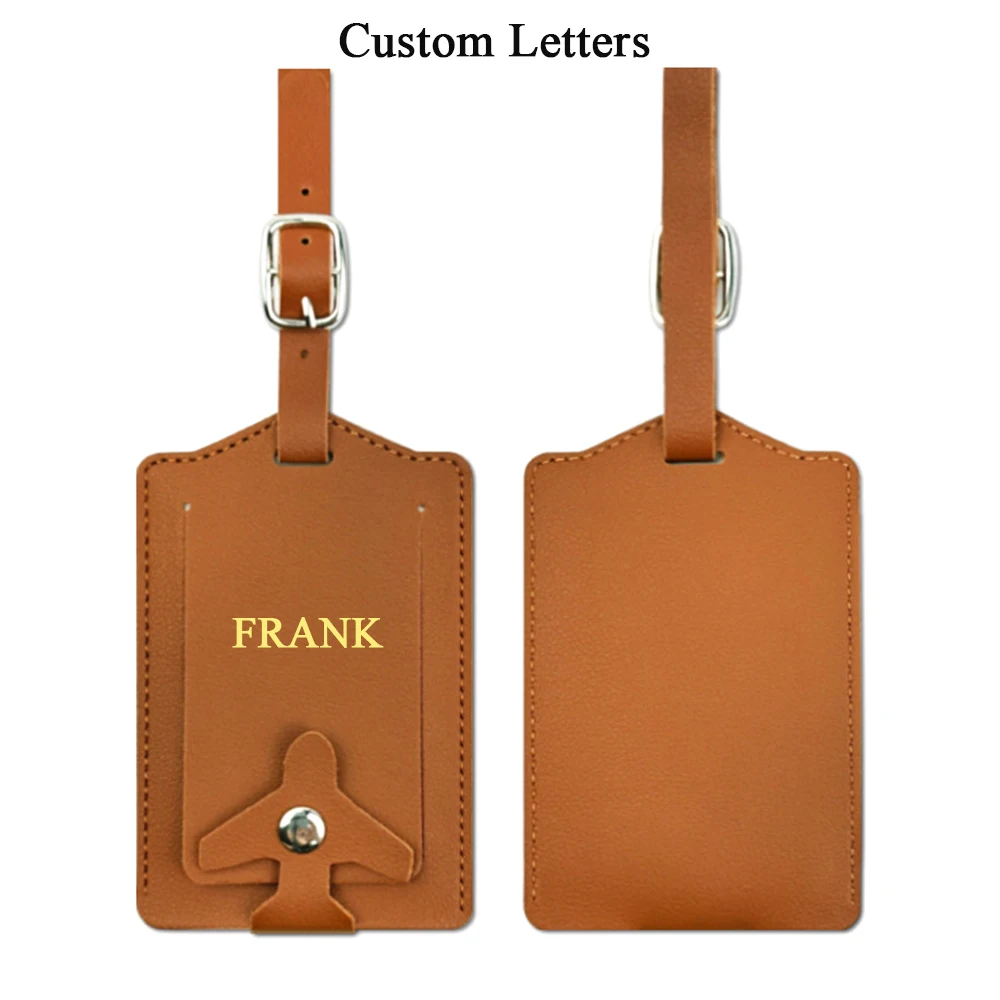 Étiquette de bagage avec lettres personnalisées, carte nominative d'avion, étiquette d'identification de valise, initiales personnalisées, cadeau, accessoires de voyage en avion