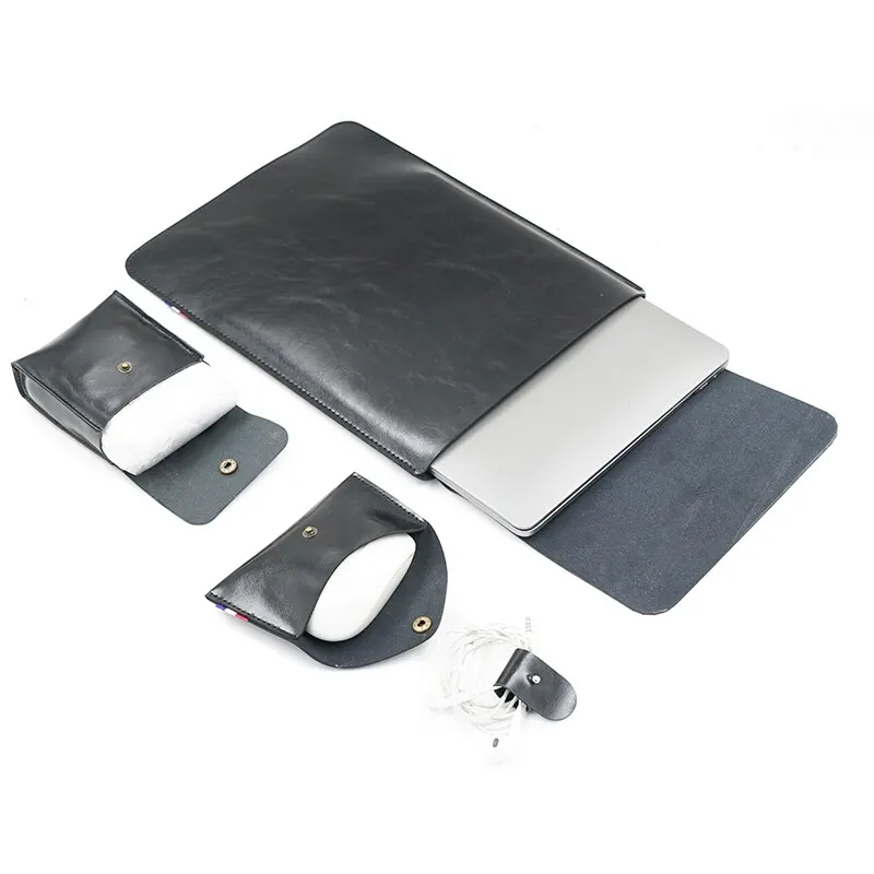 sacoche pour ordinateur portable en cuir pu pour dallas m2, macplepro 14, poudres d'ordinateur ultra minces, étui bloimeed, 14 pouces