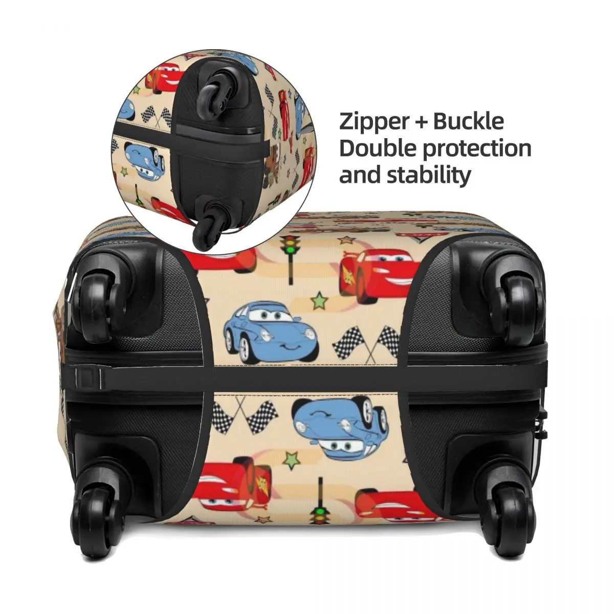 housse de bagage personnalisée lightning mcqueen, housse de protection élastique pour valise de voyage, costume pour 18 32 pouces