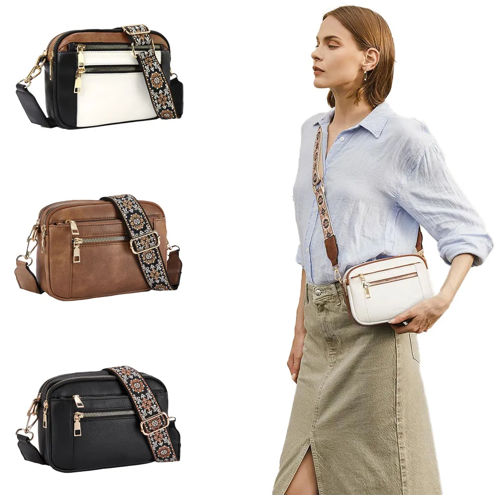 Sacs à bandoulière pour femmes élégants avec sangle réglable sacs de luxe sac à main de créateurs élégant sac à bandoulière à large sangle