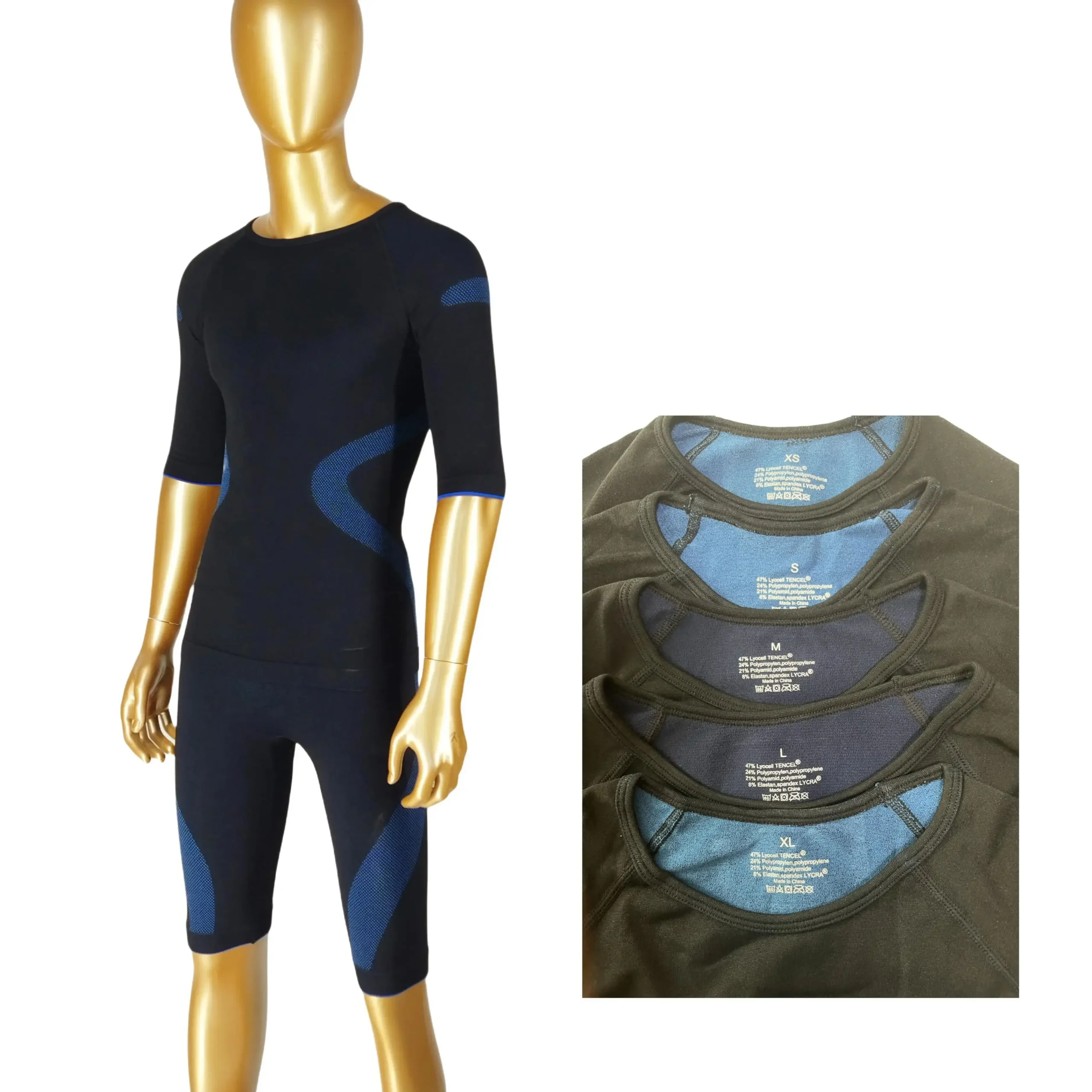 Miha bodytec costume polyamide élasthanne costume bodytech ems costume ems complet corps électrostimulation ems costume ems combinaison d'entraînement