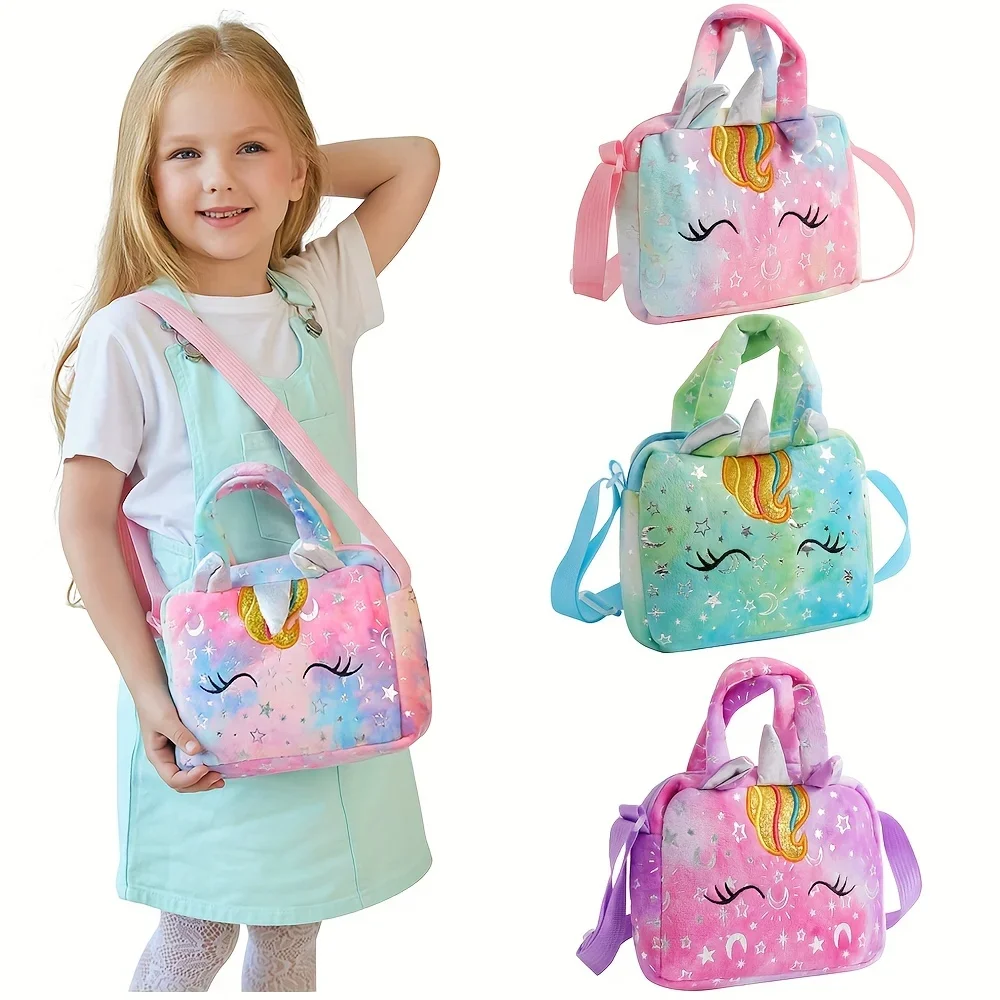 Sacs à main licorne douce pour filles, sac à bandoulière mignon pour enfants, cadeau de fête d'anniversaire pour petites filles, petit sac à main