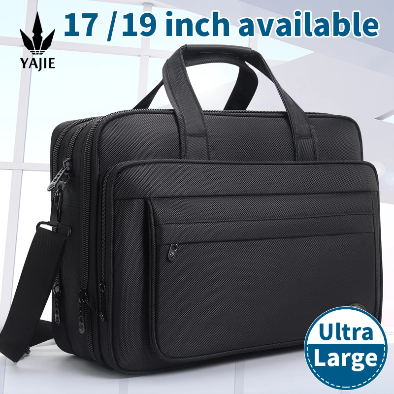 porte-documents de grande capacité pour hommes, sac d'affaires 15.6 pouces 17 pouces 19 pouces, sac pour ordinateur portable, sacs à bandoulière, sacs à main en toile, sacoche