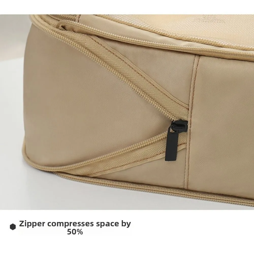 ensemble de sacs de rangement de voyage portables, valise transparente pliable, pochette de tri de vêtements à compression polyvalente, 4/6 pièces