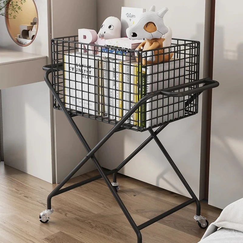 chariot de rangement de jouets roulants pour enfants, chariot de rangement mobile, sac de livre pour la maison, support de collation et bac à jouets en peluche pour enfants