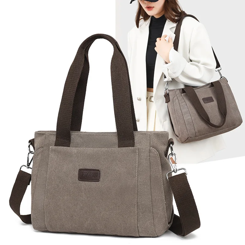 sacs à main en toile pour femmes, fourre-tout de shopping, pochette à bandoulière