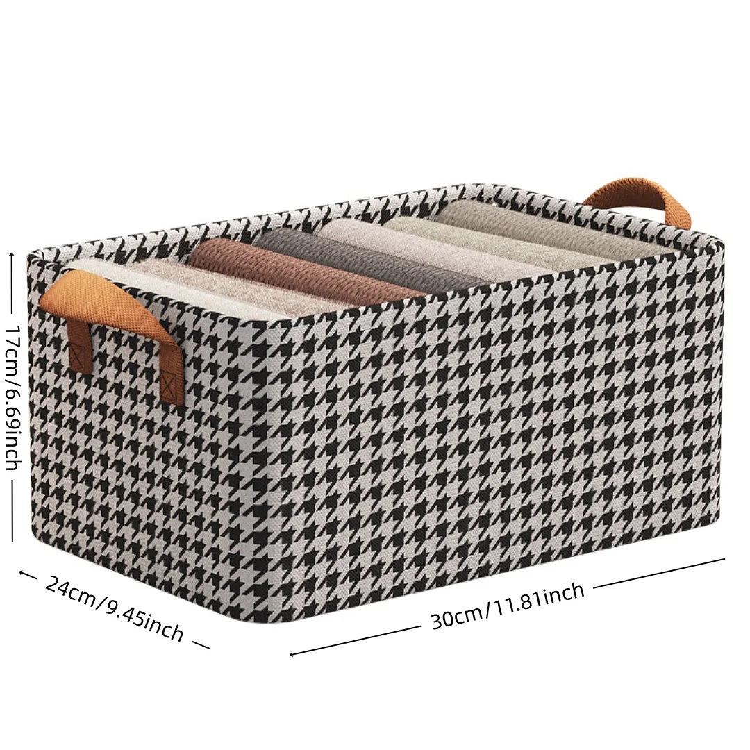 organisateur de valise sans couvercle, panier de rangement pliable avec poignée, boîte de rangement de bureau pour chambre à coucher, dortoir, 1 pièce