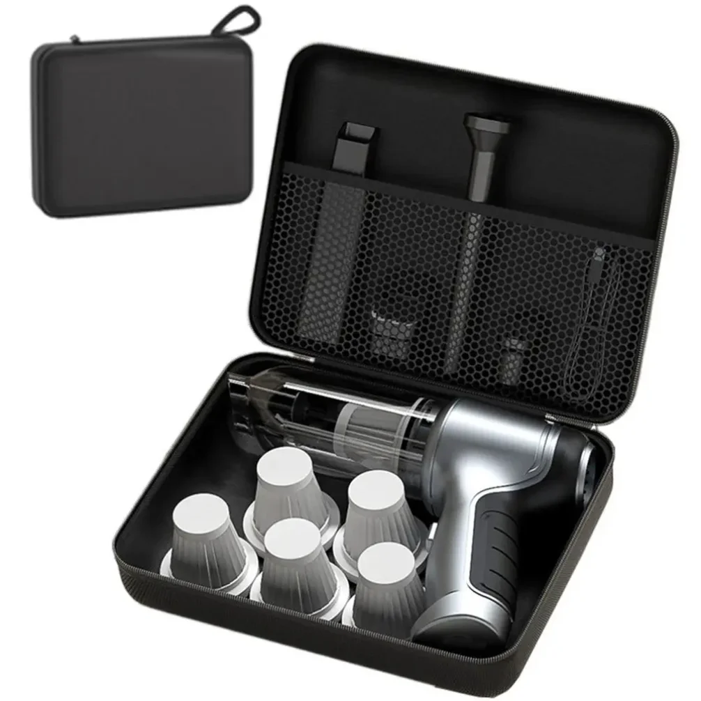sac de rangement pour aspirateur de voiture de grande capacité, fermeture à glissière, mallette de transport étanche avec poignée antichoc
