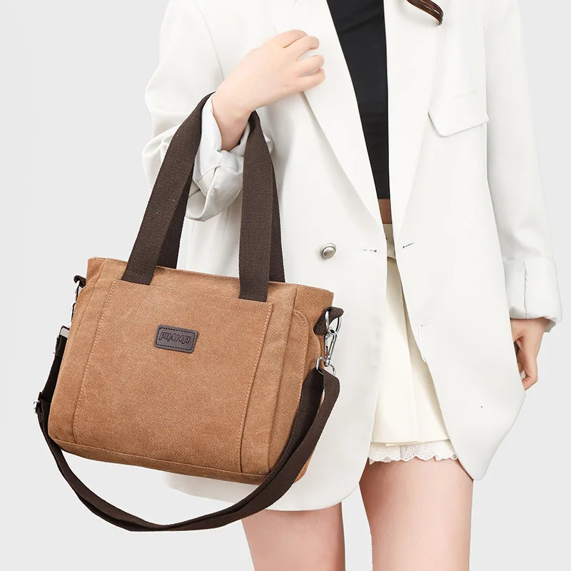 sacs à main en toile pour femmes, fourre tout de shopping, pochette à bandoulière