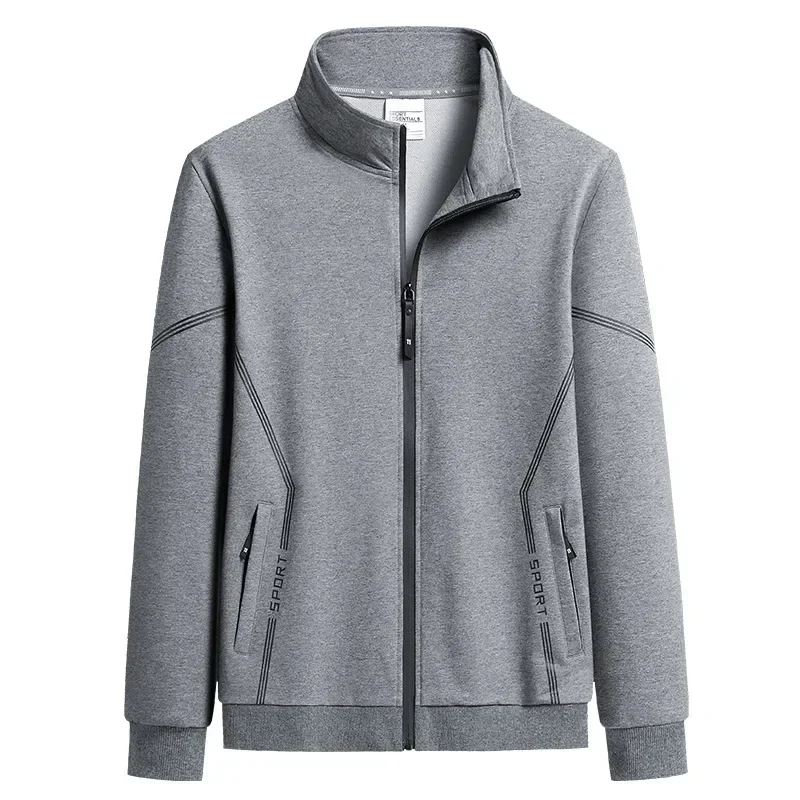 veste de sport grande taille pour hommes, costume décontracté, pour personnes d'âge moyen et âgées, cardigan à revers, printemps et automne, m 8xl