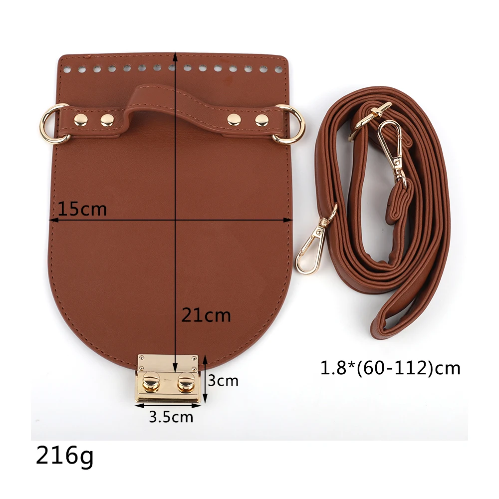 sac à main en cuir fait à la main, ensemble de fabrication de sacs, bas avec matériel, sangle d'épaule, couverture à rabat pour femmes, accessoires de sac à dos diy