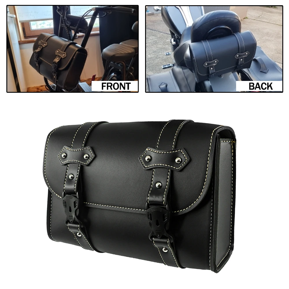 sacoche de bagage arrière de moto, pochette étanche, sacs à outils latéraux, valise punk universelle pour harley dyna sportster xl883