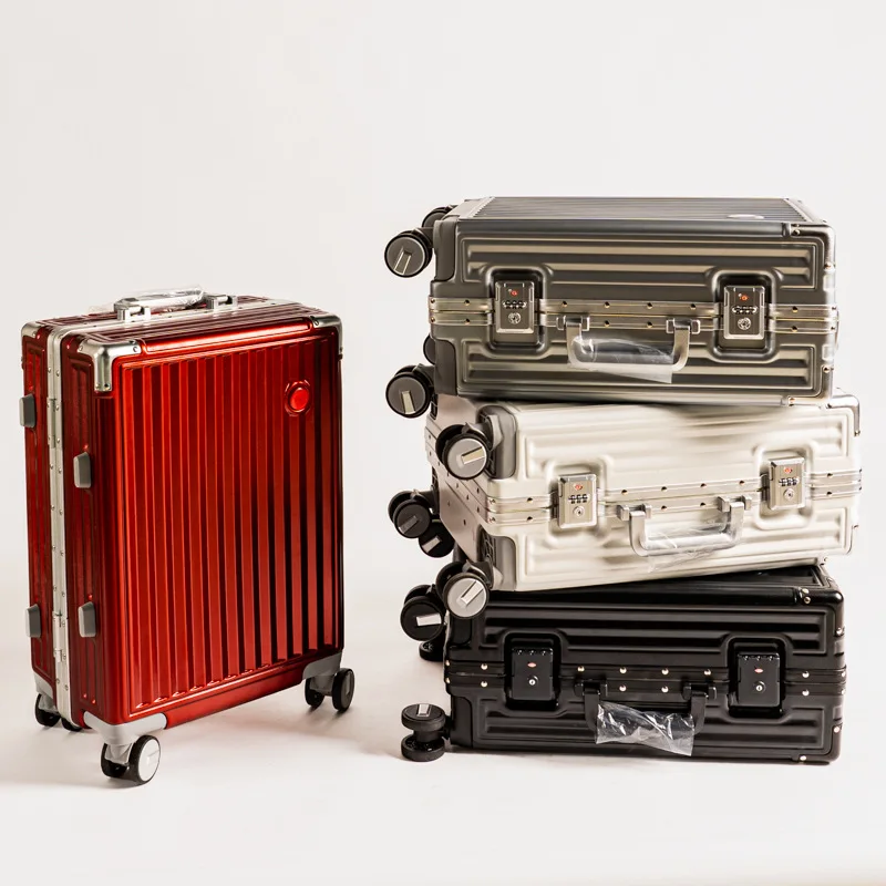 20/24 pouces grande capacité pc valise à roulettes tsa serrure à combinaison affaires cadre en métal valise de voyage sur roues sac de voyage