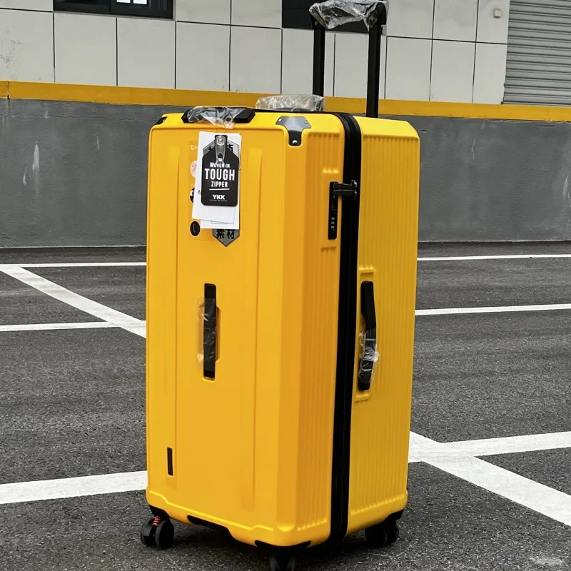 valise rectangulaire grande taille, bagage à roulettes léger, sac de voyage avec cinq roues, boîtier de chariot pc anti-chute unisexe