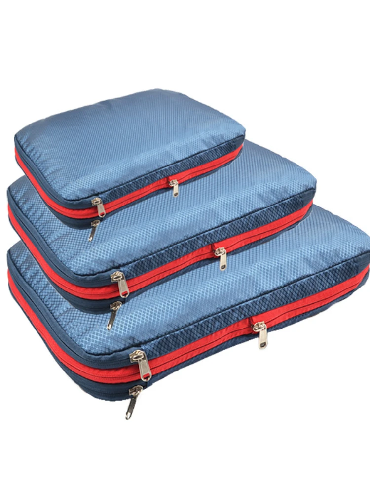 cubes d'emballage de compression pour vêtements, sac de rangement de voyage, valise, ensemble d'évaluation de bagages, sous vêtements, chaussures, outils d'organisation à domicile
