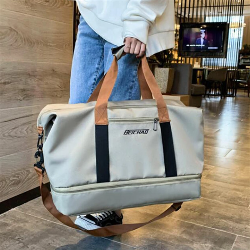 sac de voyage pour hommes et femmes, bagage à main de grande capacité, séparation sèche et humide, sac de sport et de fitness, paquet de voyage pour courte distance
