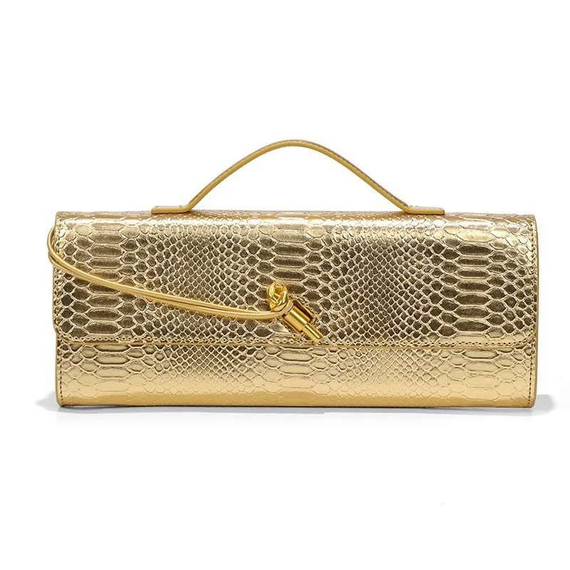sac à poignée supérieure design de luxe pour femmes, sac à main de soirée long, sacs à bandoulière motif crocodile, tenues à la mode