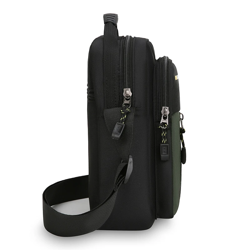 sac à bandoulière simple pour hommes, sac de rangement de grande capacité, sacs à bandoulière multi poches à la mode pour affaires