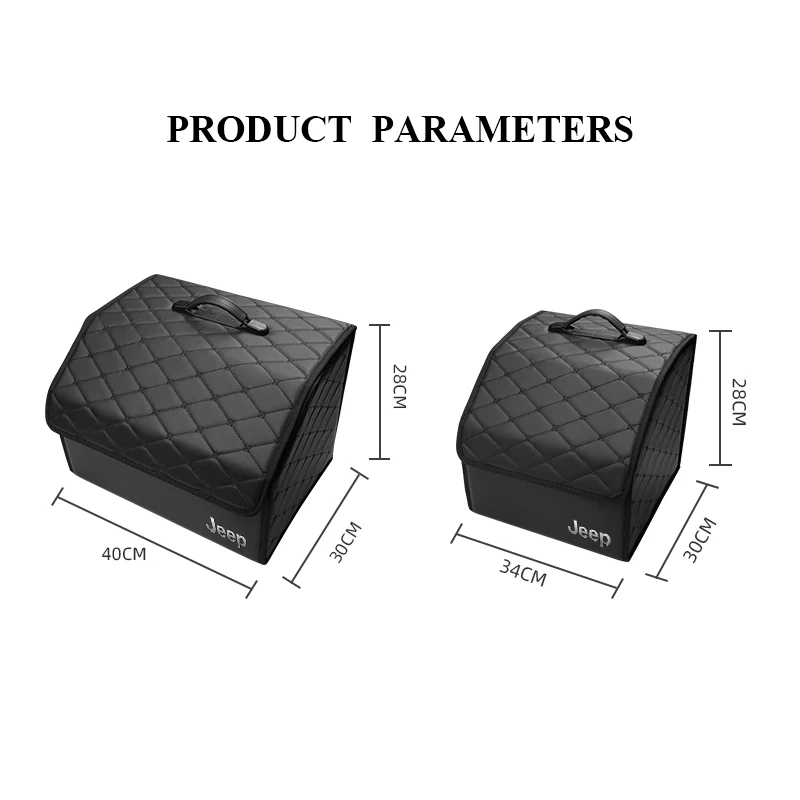 valise en cuir coffre de voiture boîte de rangement pliable bac de rangement pour jeep grand cherokee wrangler jk gladiator boussole renegade
