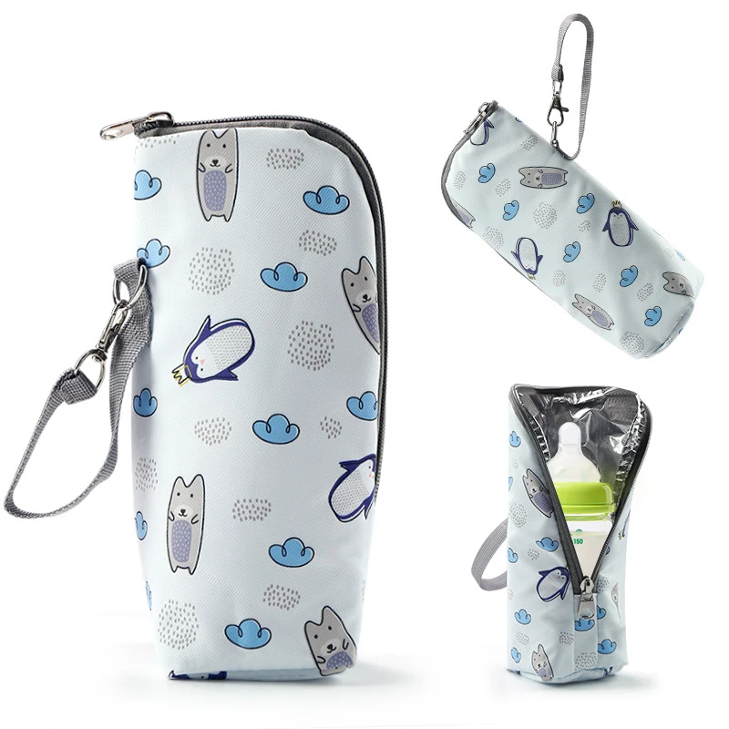 sac de voyage portable pour biberon, étui de voyage avec conception isolée, organisateur de biberon pour voyage et alimentation en plein air