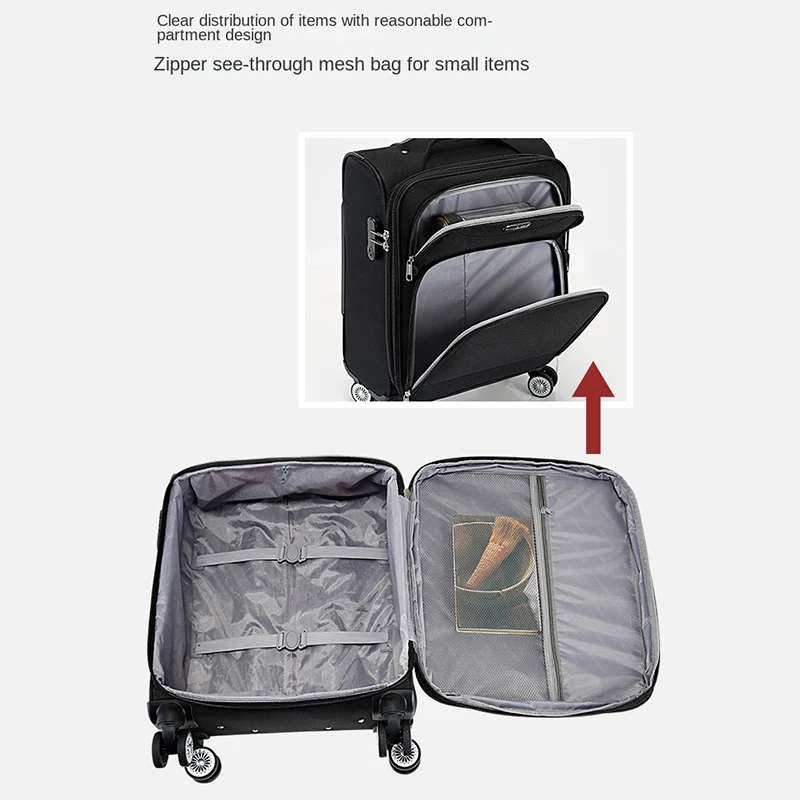 valise à roulettes oxford avec support de téléphone, valise de voyage, cabine, mot de passe, grande capacité, nouveau, 28 pouces, 32 pouces, 34 pouces, 18 pouces, 20 pouces, 24 pouces