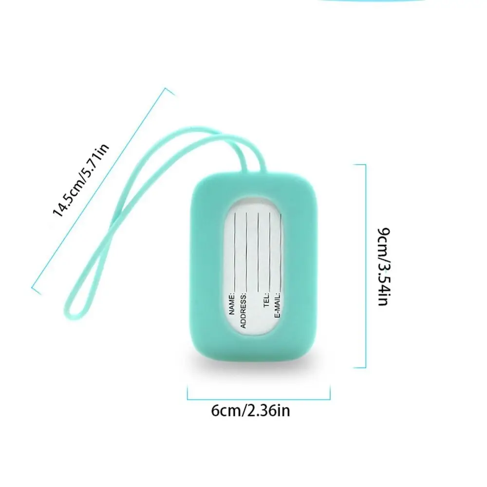Étiquette de bagage en silicone pour hommes et femmes, valise, nom, anti perte, étanche, avion, attro, accessoires de voyage