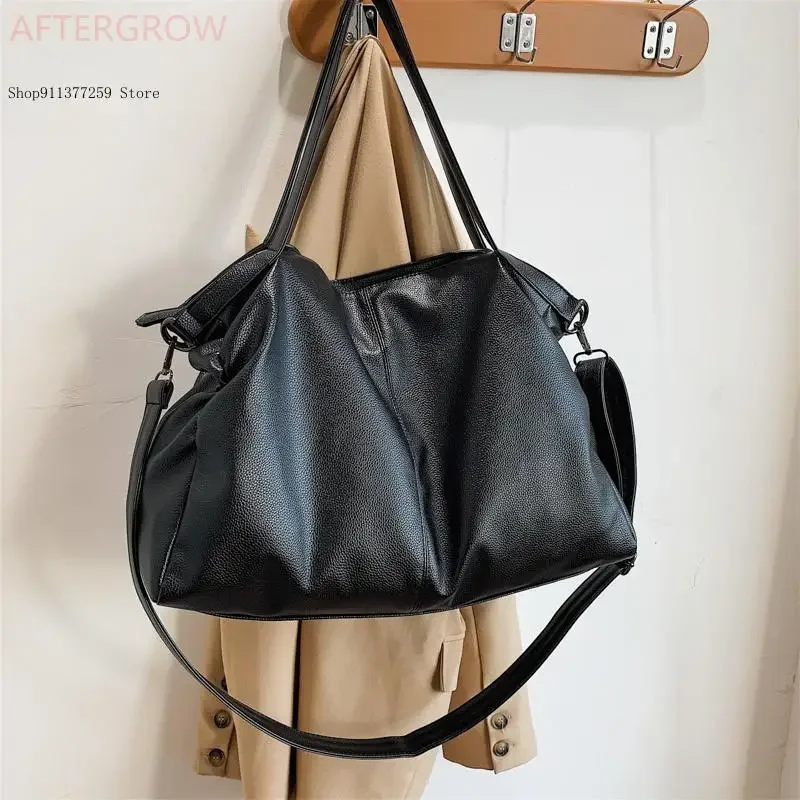 grand sac à main en cuir souple pour femme, sac à bandoulière, sac à provisions, haute qualité, voyage initié