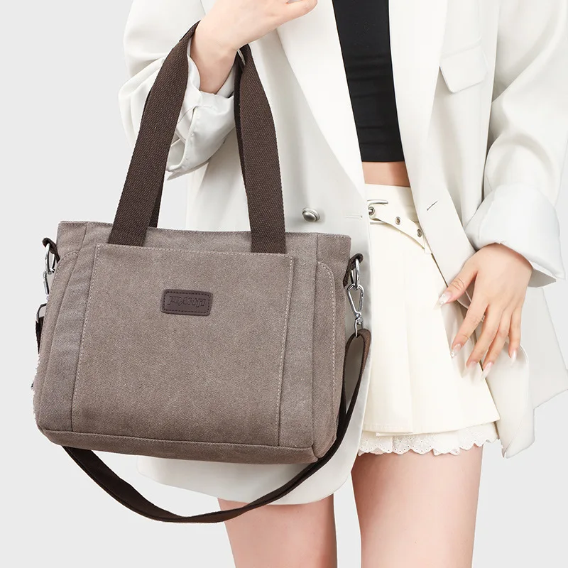 sacs à main en toile pour femmes, fourre tout de shopping, pochette à bandoulière