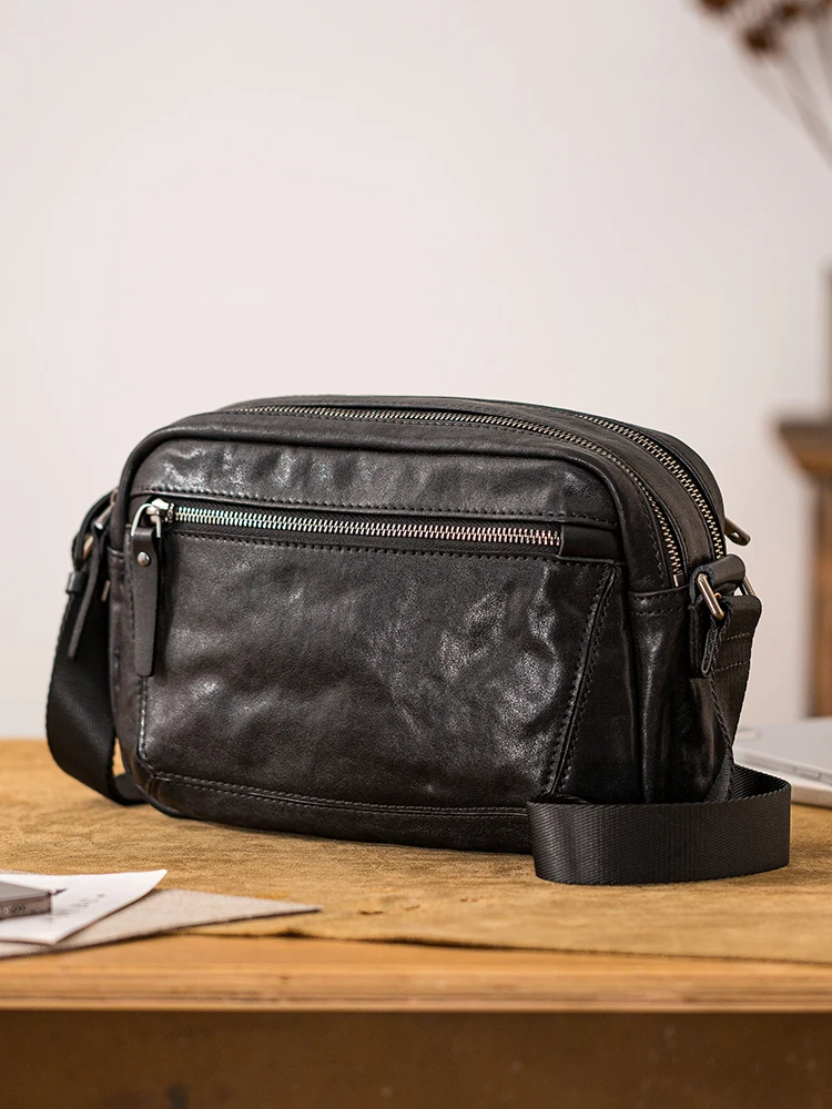 designers de mode fait à la main en cuir véritable sac à bandoulière pour hommes week end fête travail en cuir de vache adolescents comprimés sac à bandoulière