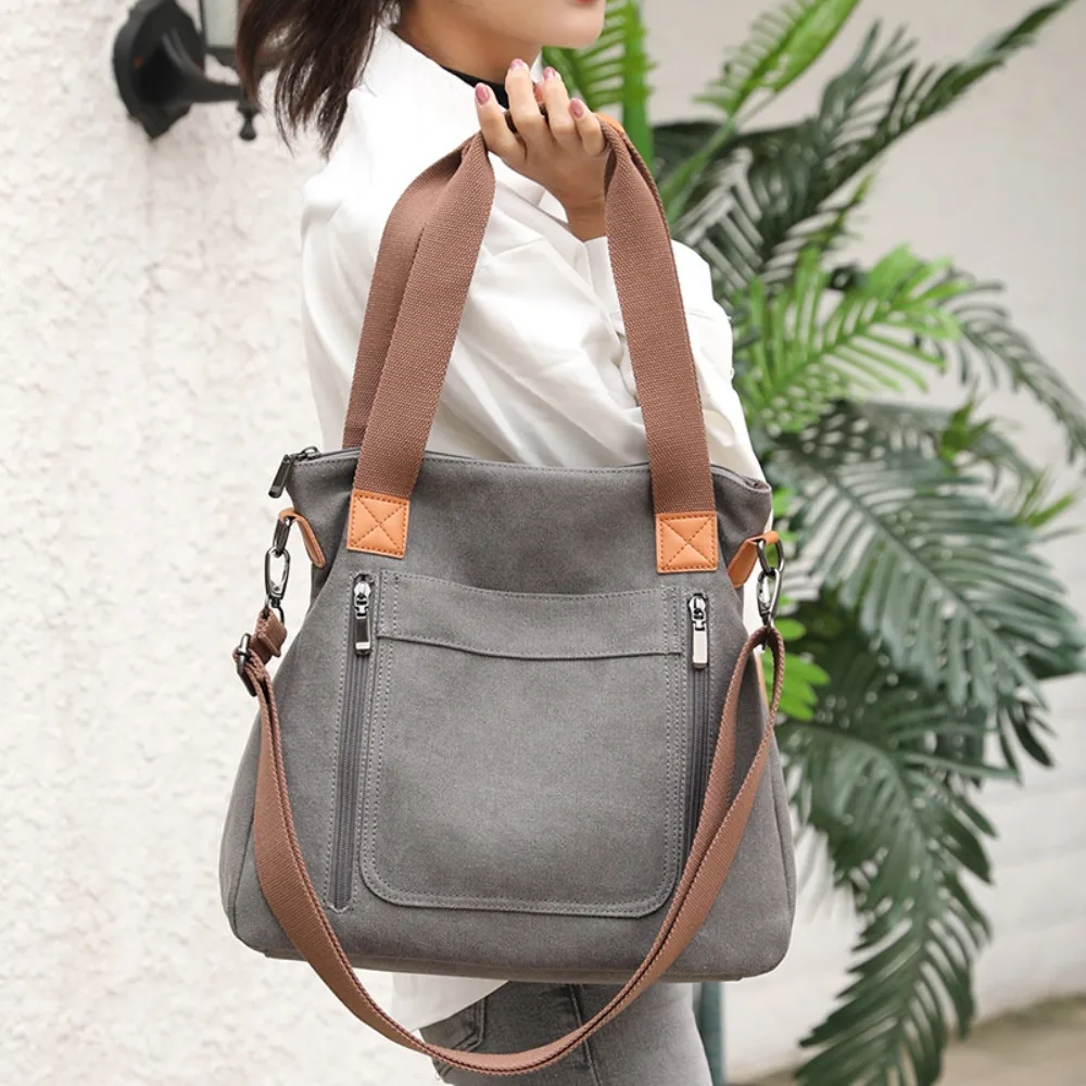 sac fourre tout élégant et fonctionnel pour femmes, usage quotidien, toutes les occasions, sacs à main pour dames, fourre tout en toile, sac en toile