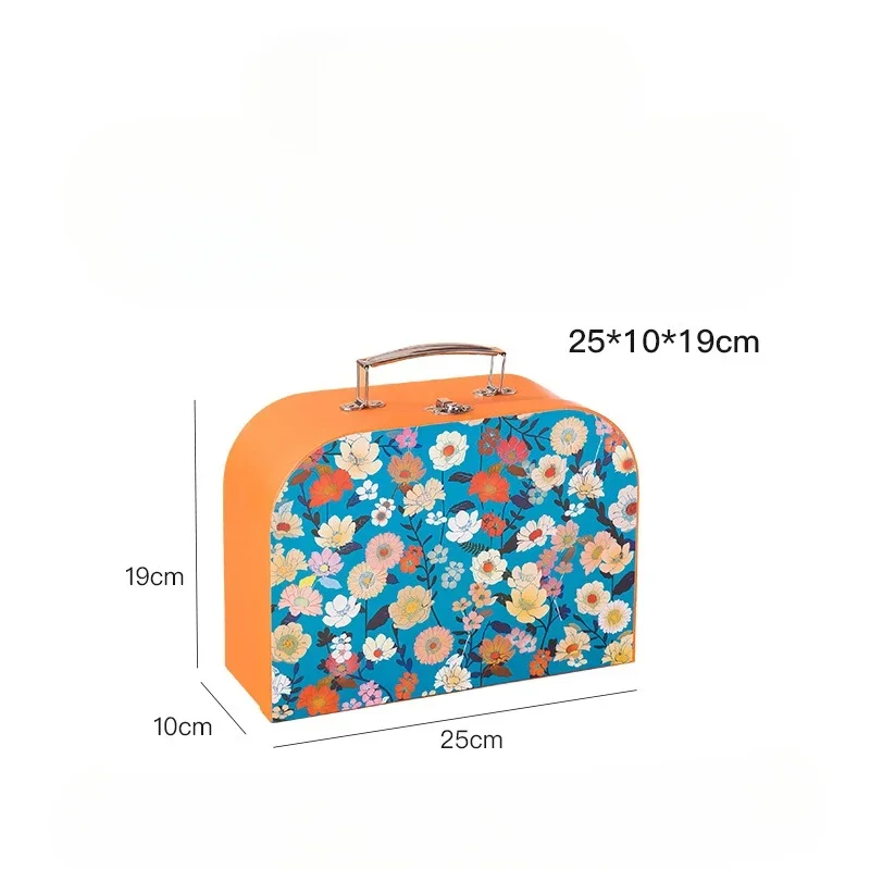 boîte de rangement portable en carton, valise, boîtes en carton, étui, petit, déterminer, cadeau décoratif, papeterie, évaluation, voyage