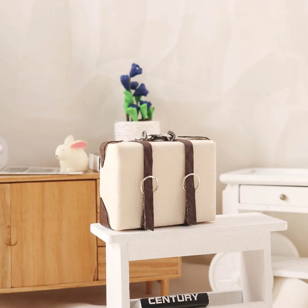 mini valise l'inventaire en cuir portable, maison de courses, meubles, bagages, beurre, modèle